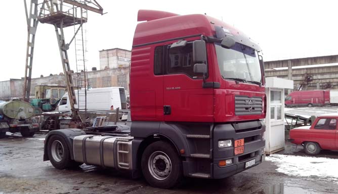 Тягач MAN TGA 18.400, на який встановлена система GPSavto